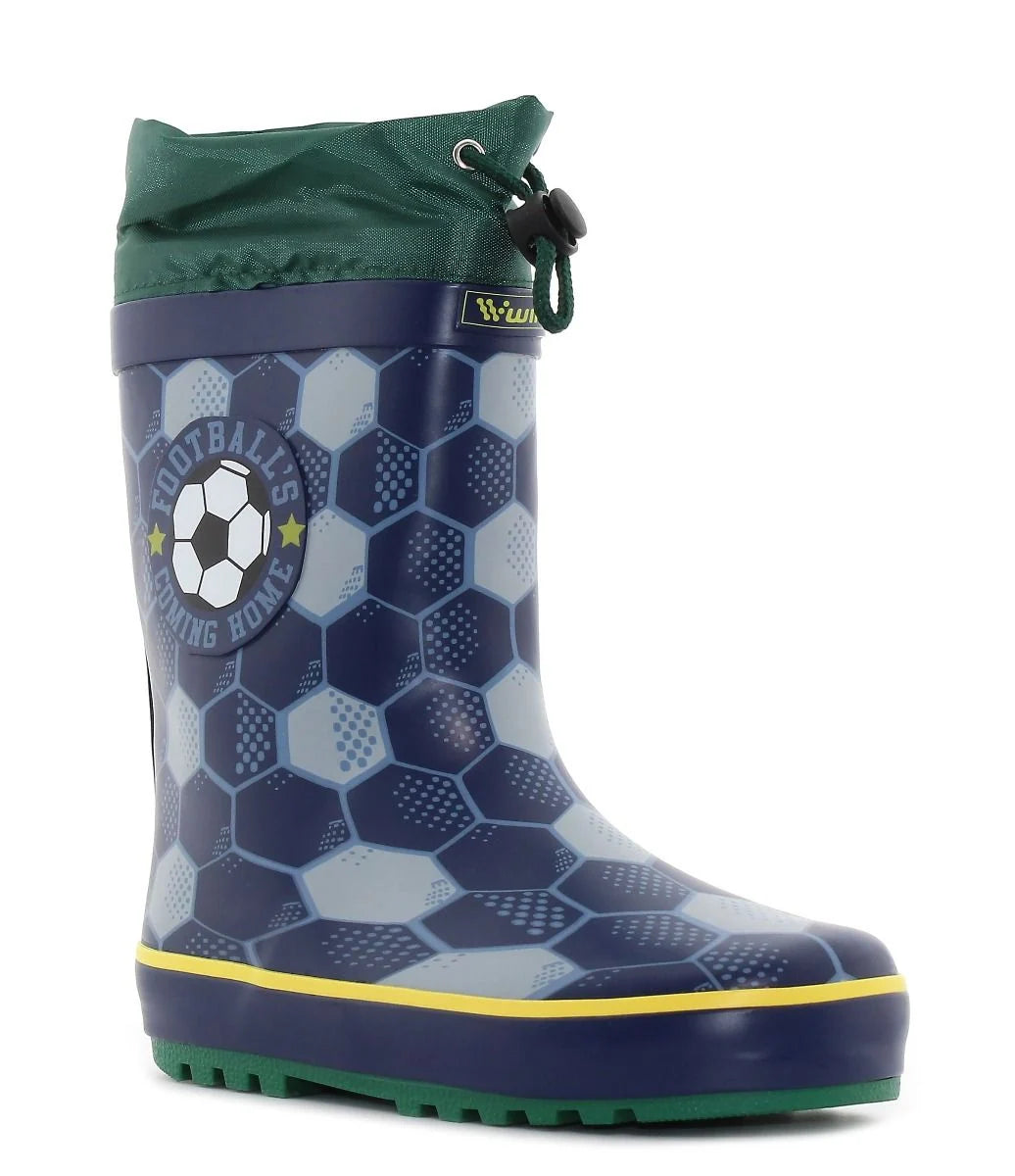 Wink cizme baieti de cauciuc imblanite 24-29 Navy/Green Footbal`s Imagine principală a produsului