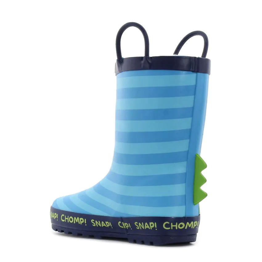 Wink cizme baieti de cauciuc imblanite 24-35 Stripy Blue/Navy Aligator