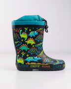 Wink cizme baieti de cauciuc 22-27 Black Dinos 