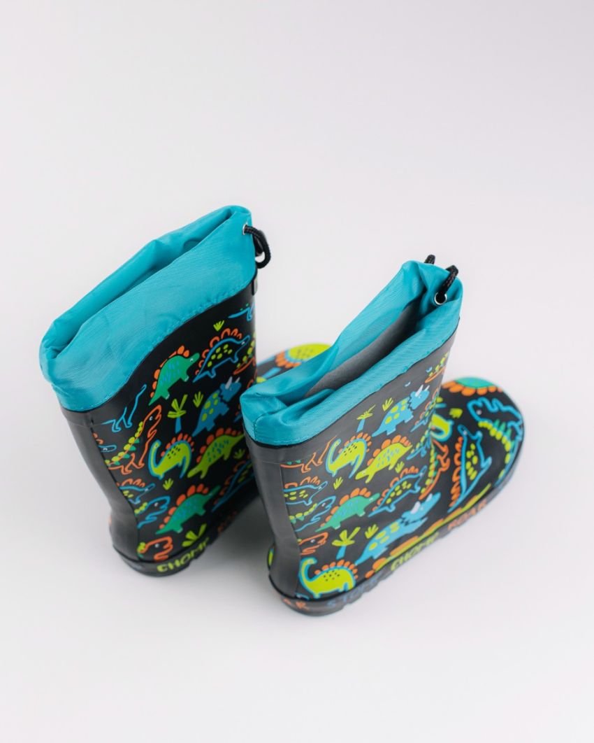 Wink cizme baieti de cauciuc 22-27 Black Dinos 