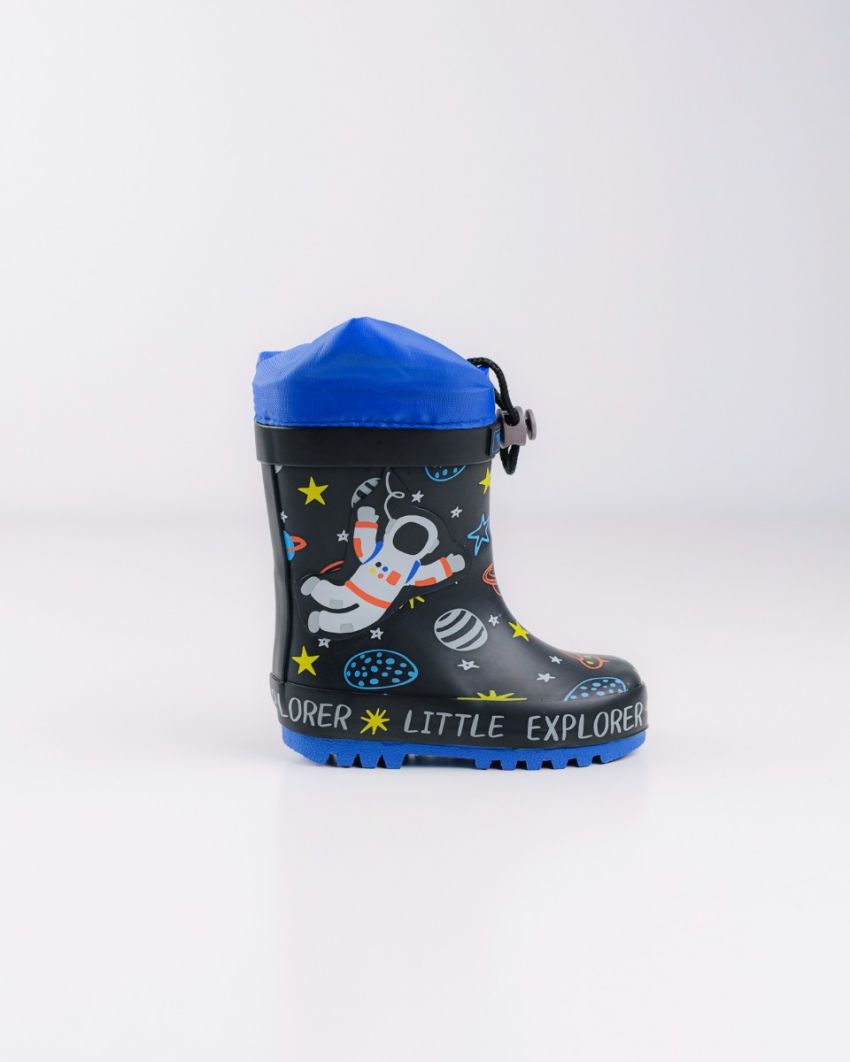 Wink cizme baieti de cauciuc 22-35 Black&Navy Little Explorer