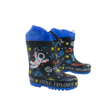 Wink cizme baieti de cauciuc 22-35 Black&Navy Little Explorer