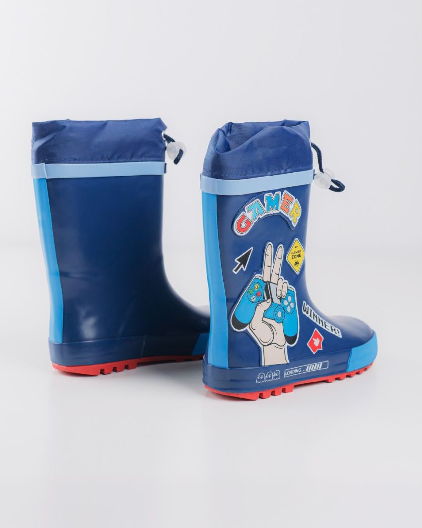 Wink cizme baieti de cauciuc 28-35 Navy Gamer Zone