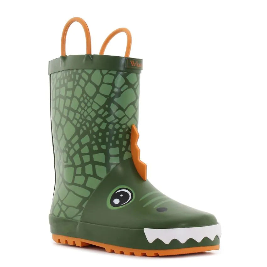 Wink cizme baieti de cauciuc imblanite 24-29 Green/Orange Crocco Imagine principală a produsului