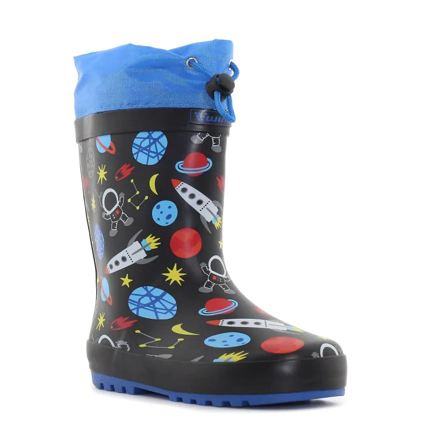 Wink cizme baieti de cauciuc imblanite 30-35 Black/Blue Space Imagine principală a produsului