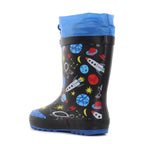 Wink cizme baieti de cauciuc imblanite 30-35 Black/Blue Space