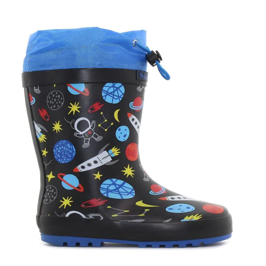 Wink cizme baieti de cauciuc imblanite 30-35 Black/Blue Space