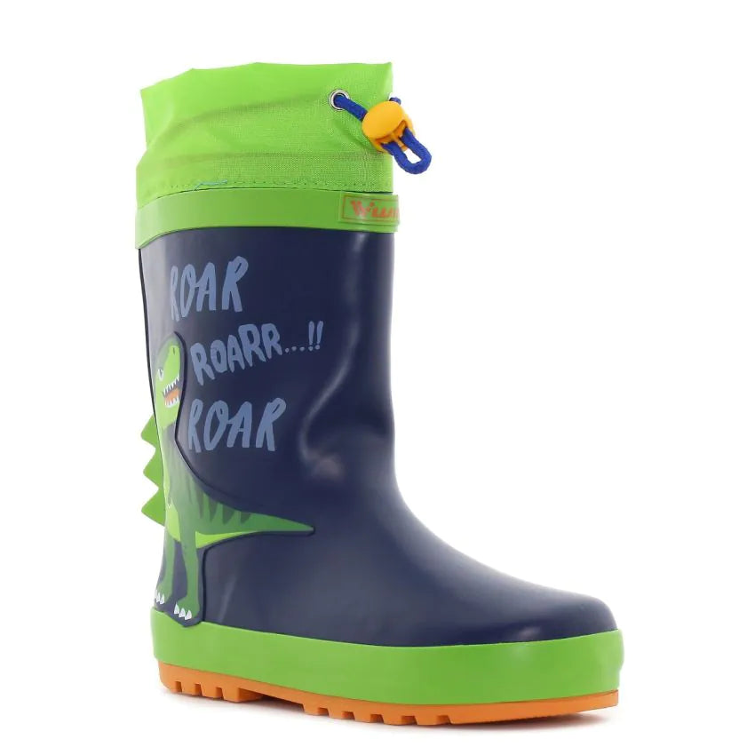 Wink cizme baieti de cauciuc imblanite 30-35 Navy/Junge Green Dino
