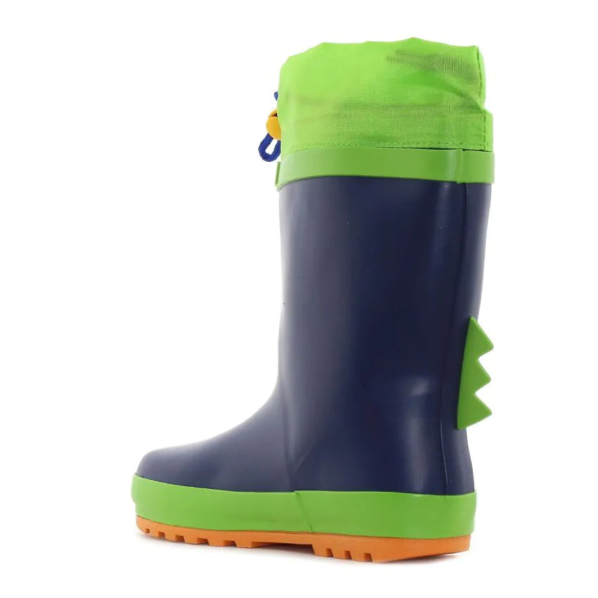 Wink cizme baieti de cauciuc imblanite 30-35 Navy/Junge Green Dino