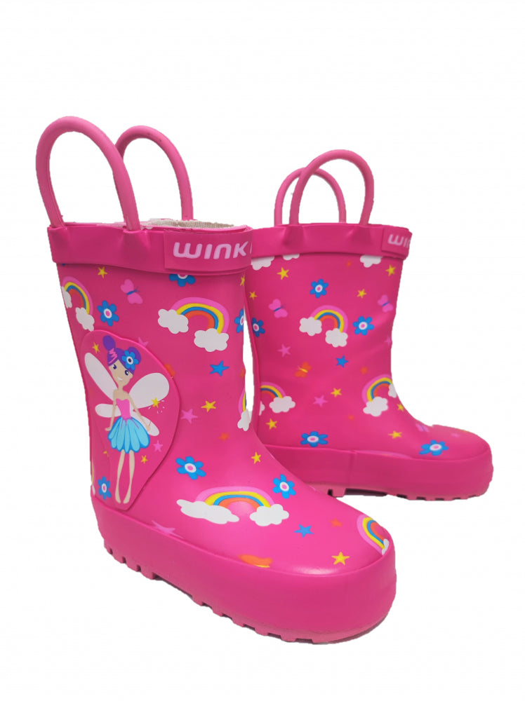 Wink cizme de cauciuc fete 21-35, Fuxia cu zana Imagine principală a produsului