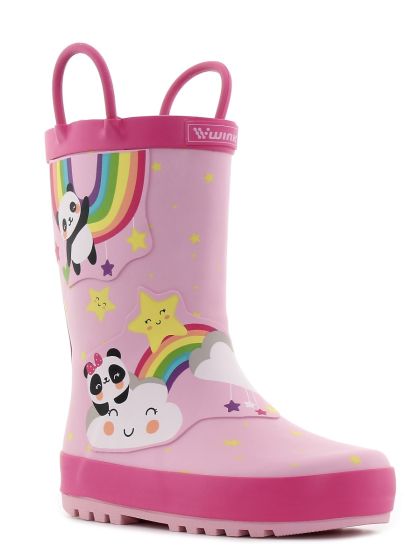 Wink cizme fete de cauciuc 22-27 Pink Happy Rainbow Imagine principală a produsului
