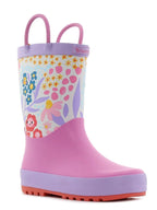 Wink cizme fete de cauciuc 22-35 Purple&Pink Flowers 