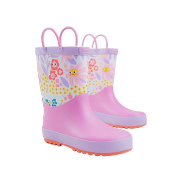 Wink cizme fete de cauciuc 22-35 Purple&Pink Flowers  Imagine principală a produsului