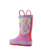 Wink cizme fete de cauciuc 22-35 Purple&Pink Flowers 