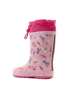 Wink cizme fete de cauciuc imblanite 24-29 Flores Pink