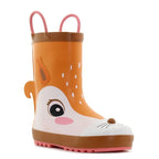Wink cizme fete de cauciuc imblanite 24-29 Orange/light Brown Caprioara