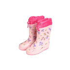 Wink cizme fete de cauciuc imblanite 24-29 Flores Pink