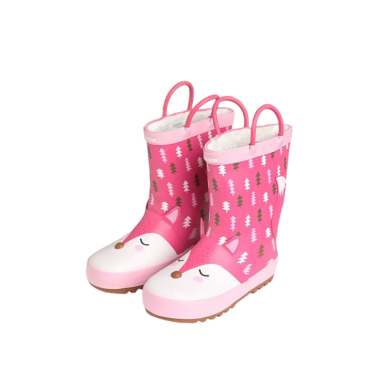 Wink cizme fete de cauciuc imblanite 24-29 Pink vulpita Imagine principală a produsului