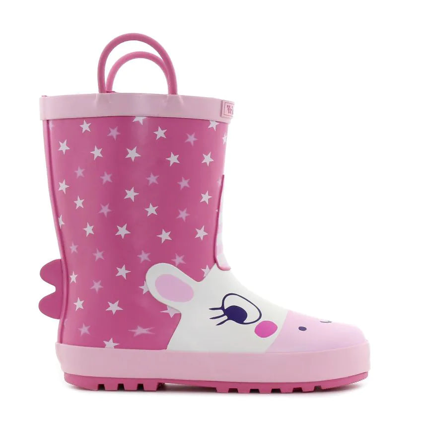 Wink cizme fete de cauciuc imblanite 24-35 Fuxia/Pink Unicorn