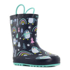 Wink cizme fete de cauciuc imblanite 24-35 Navy Pinguin