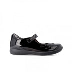 Biomecanics pantofi fete Back To School 24-28 Charol Negro lacuit cu perforatii florale