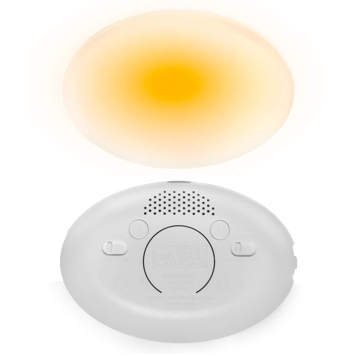 Zazu Kids iepurasul RO cu dispozitiv lumina si sunet 0m+ Alb