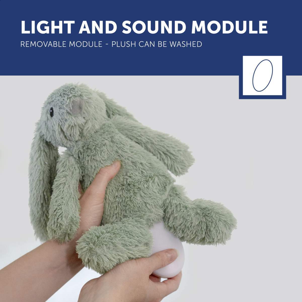 Zazu Kids iepurasul RO cu dispozitiv lumina si sunet 0m+ Verde