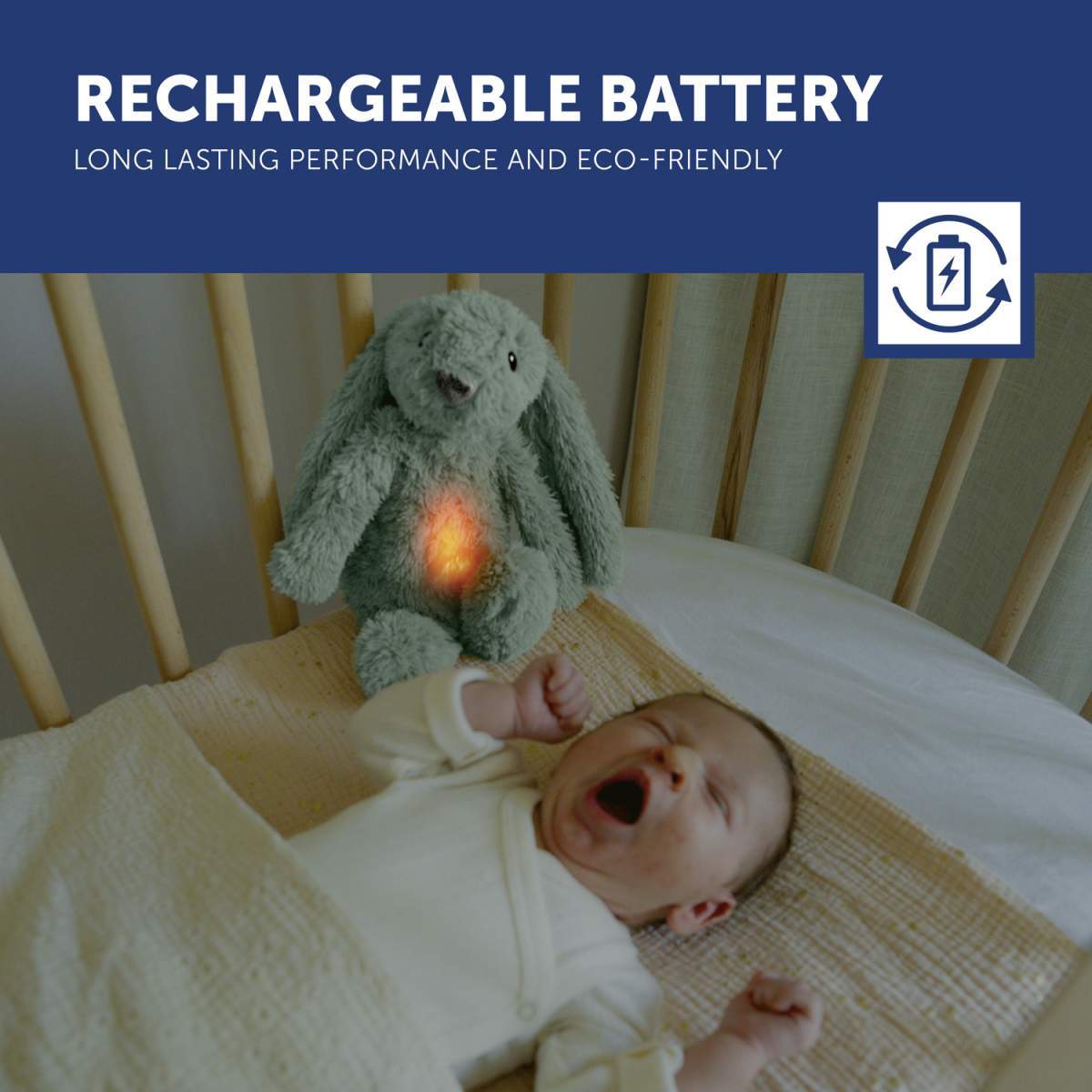 Zazu Kids iepurasul RO cu dispozitiv lumina si sunet 0m+ Verde