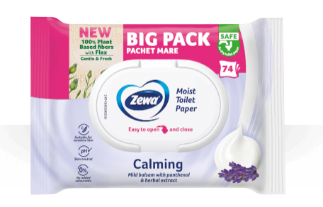Zewa Kids hartie igienica umeda CALMING Big Pack 0m+ 74 buc Imagine principală a produsului