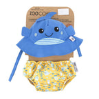 Zoocchini set chilotel de baie si palarie UPF50+, 6-12 luni M,01