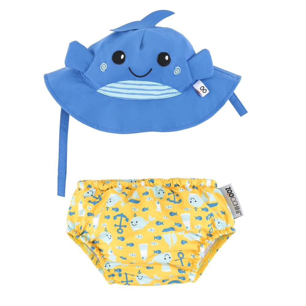 Zoocchini set chilotel de baie si palarie UPF50+