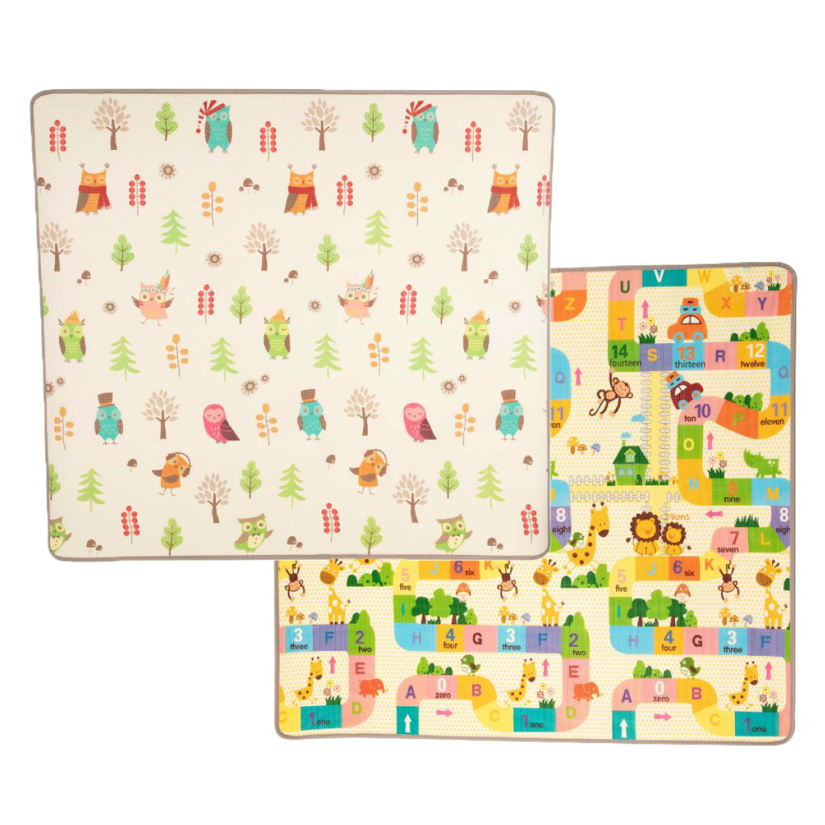 Zopa covor de joaca Play Maxi 0m+Bufnita/Cifre si litere 01 Imagine principală a produsului