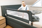 Zopa protectie pat Monna 0m+ Antracit Grey