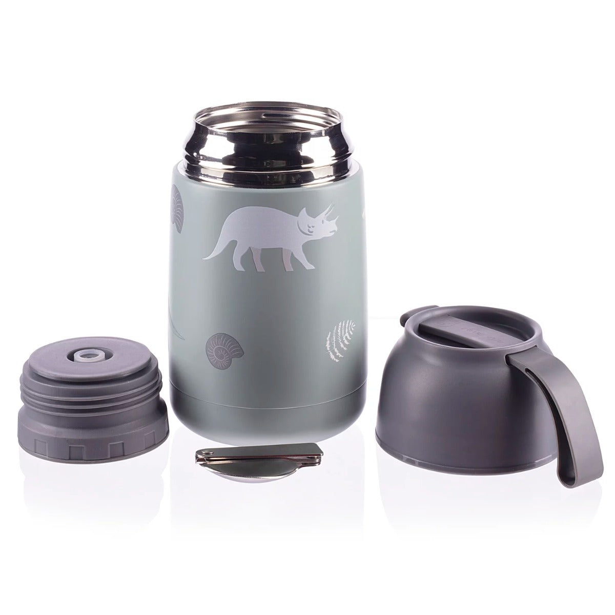 Zopa termos alimente inox cu maner si lingura 620 ml Dino