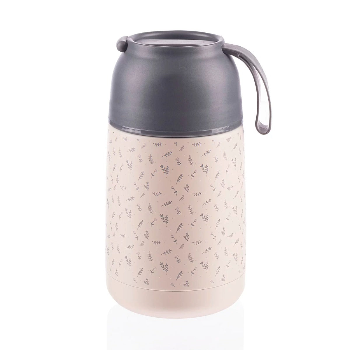 Zopa termos alimente inox cu maner si lingura 620 ml Flori Imagine principală a produsului