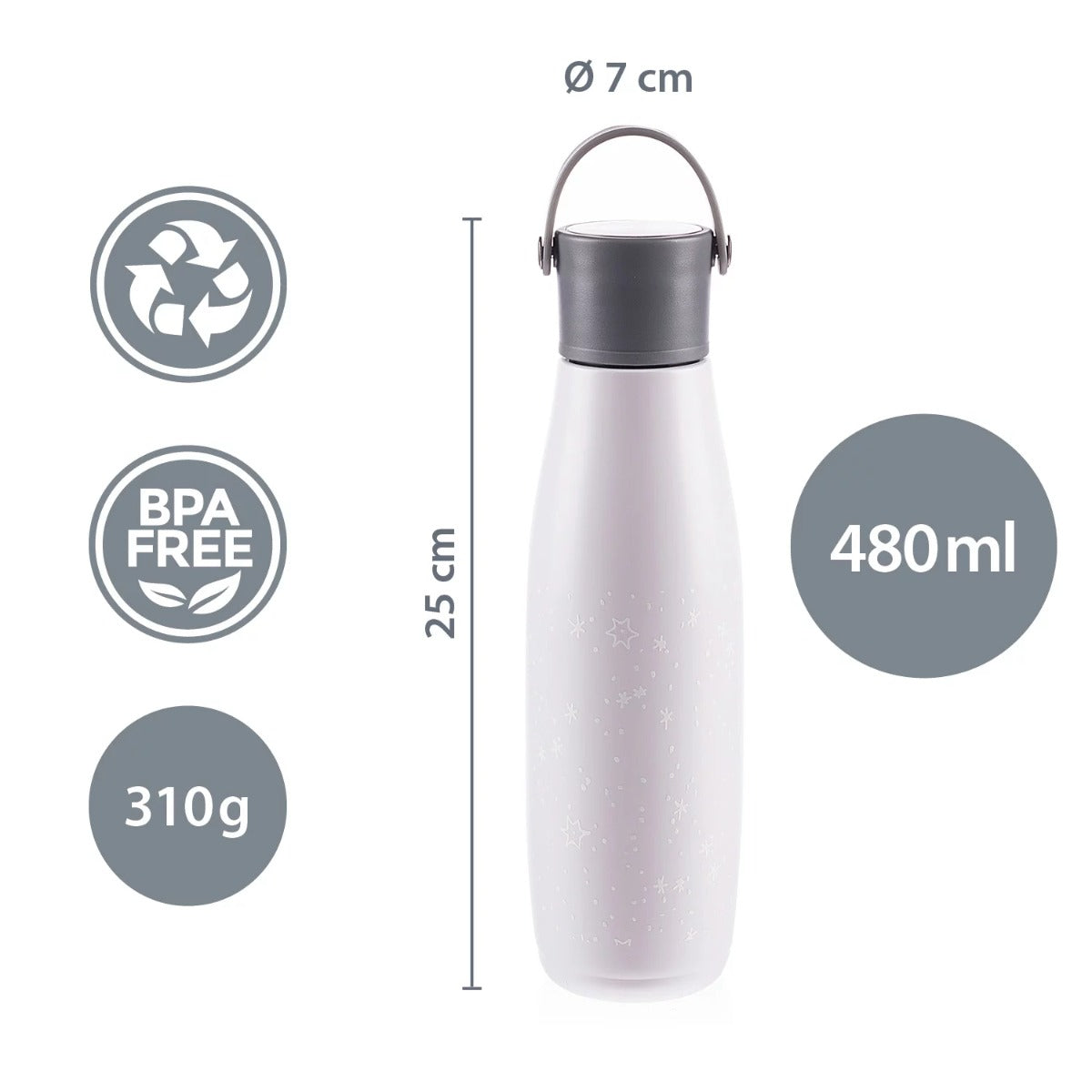 Zopa termos lichide din otel inoxidabil 480 ml 