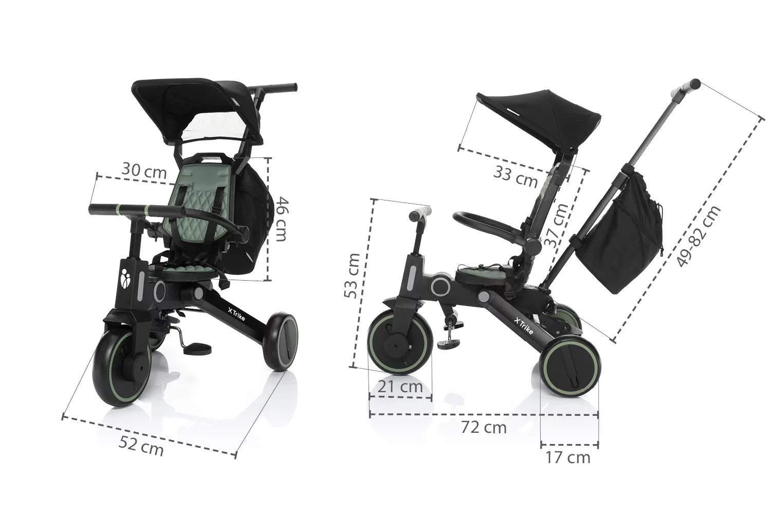 Zopa tricicleta X TRIKE 10m+ Lunar Grey Imagine secundară a produsului