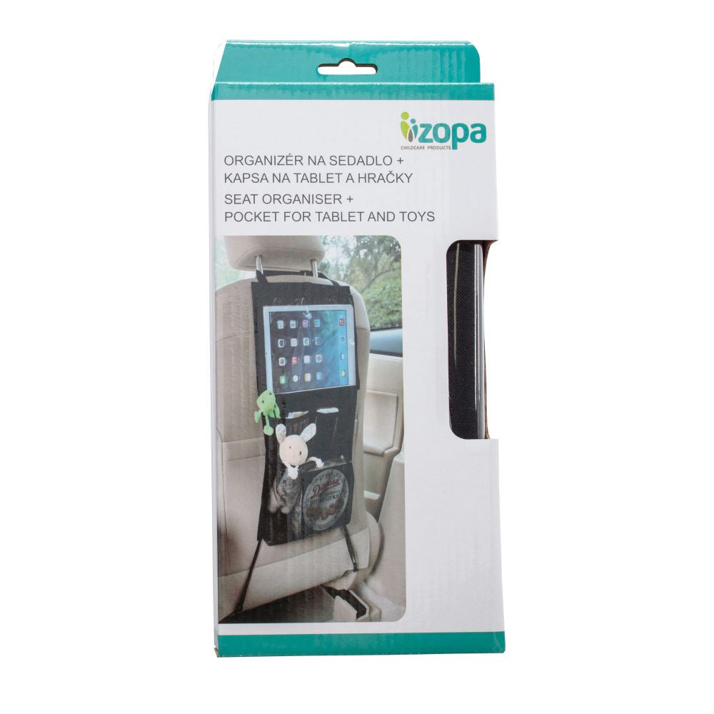 Zopa organizator auto cu buzunar pentru tableta, Negru Imagine secundară a produsului